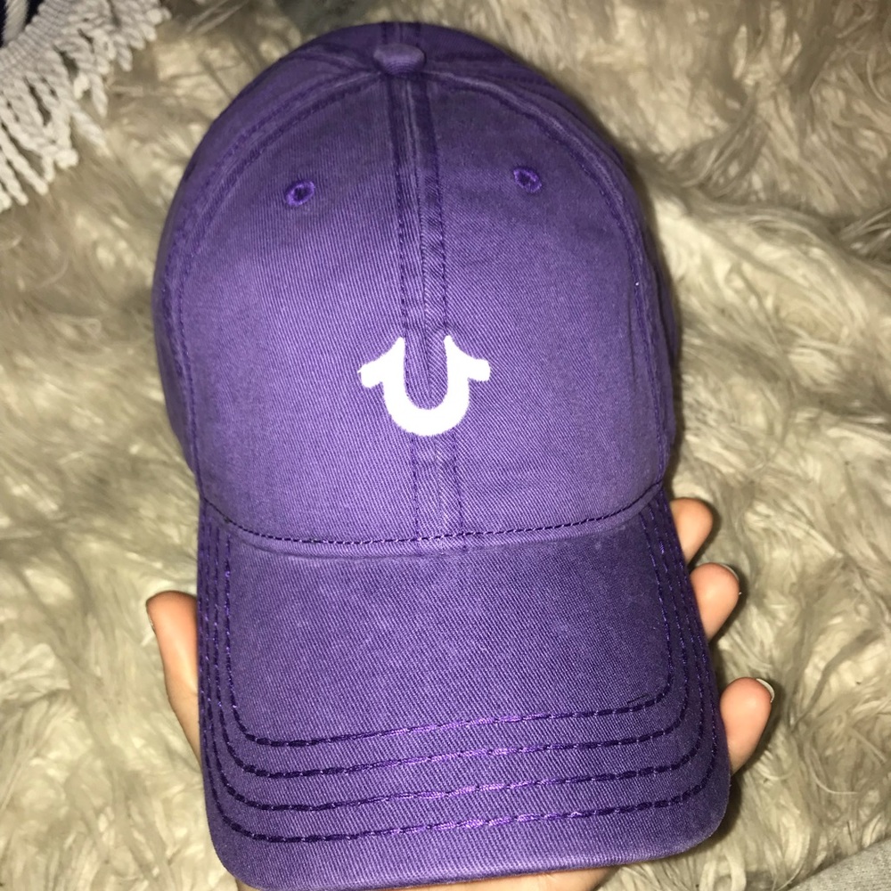 Purple True Religion baseball cap